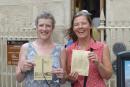 Jennie and Alison with their Monumment certificates